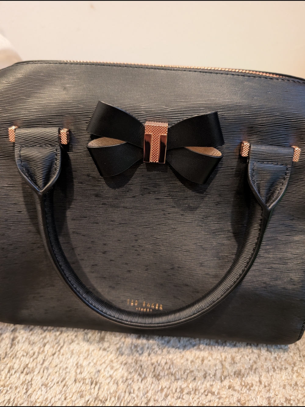 TED BAKER Small Bowsiia Leather Bowler Bag - Black NWT - Picture 2 of 11